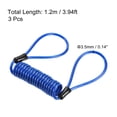 thumbnail image 2 of Uxcell Security Steel Cable 3.5mm x 1.2m/3.94ft Coated Spring Luggage Lock Wire Rope with Double Loop Blue 3 Pack, 2 of 5