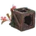 thumbnail image 3 of Miangastore Fish Tank Landscaping Decor Resin Dark Brown 1Set 3.5x2.9x2.9in, 3 of 8