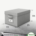 thumbnail image 3 of 4 Small Storage Bins - Storage Bins with Lids Handles and Label Slot - Closet Shelf Storage Baskets - Toy Boxes for Kids - Storage Boxes for Office Containers for Organizing - (Light Grey), 3 of 6