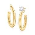 thumbnail image 3 of Ross-Simons 14kt Yellow Gold Hoop Earring Jackets, Women's, Adult, 3 of 5