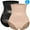 Black/Beige, variant on VASLANDA Shapewear Tummy Control Underwear for Women High Waisted Girdle Body Shaper Butt Lifting Panties