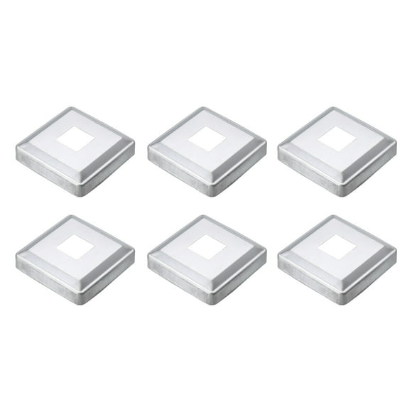 6Pack Post Base Cover, 3.25x3.25 Metal Integral Style Post Skirt Porch Column Wrap(1x1)