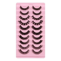 RAGUPEL 10 Pairs Reusable Self Adhesive Eyelashes Natural Thick False Lashes Extension No Glue Or Eyeliner Needed
