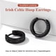 thumbnail image 5 of Pendientes de Aro Huggie Silvora 10mm Negro para Hombres y Mujeres Plata Esterlina, 5 of 8