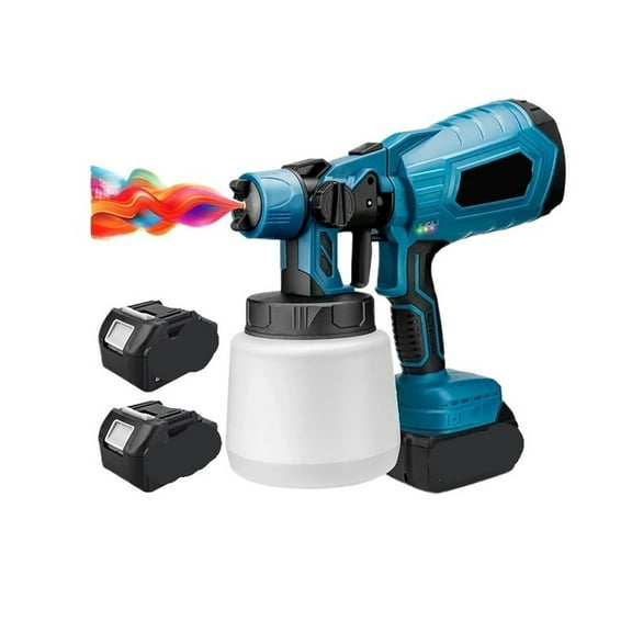 1000ML Cordless Electric Spray Gun High Power Paint Sprayer Auto Furniture Steel Coating Airbrush