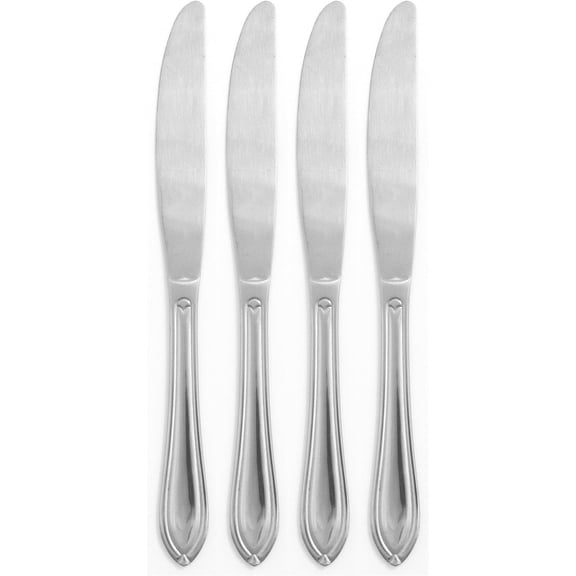 Cambridge Ginger Silver Stainless Steel Casual Dinner Knife Set 4 pc