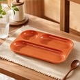 thumbnail image 6 of Divided Plastic Dinner Plates, 3-Compartment Heavy Duty Serving Trays, Meal Prep Food Containers for Fitness Diet Control Microwave Safe Family Dining, Portion Control Dish and Adult Child Dinnerware, 6 of 7