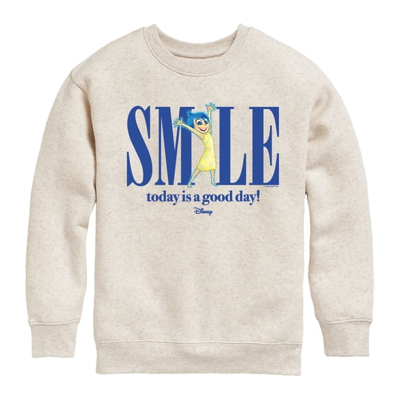 Inside Out - Smile Joy Boys' Graphic Long Sleeve Fleece Sweatshirt