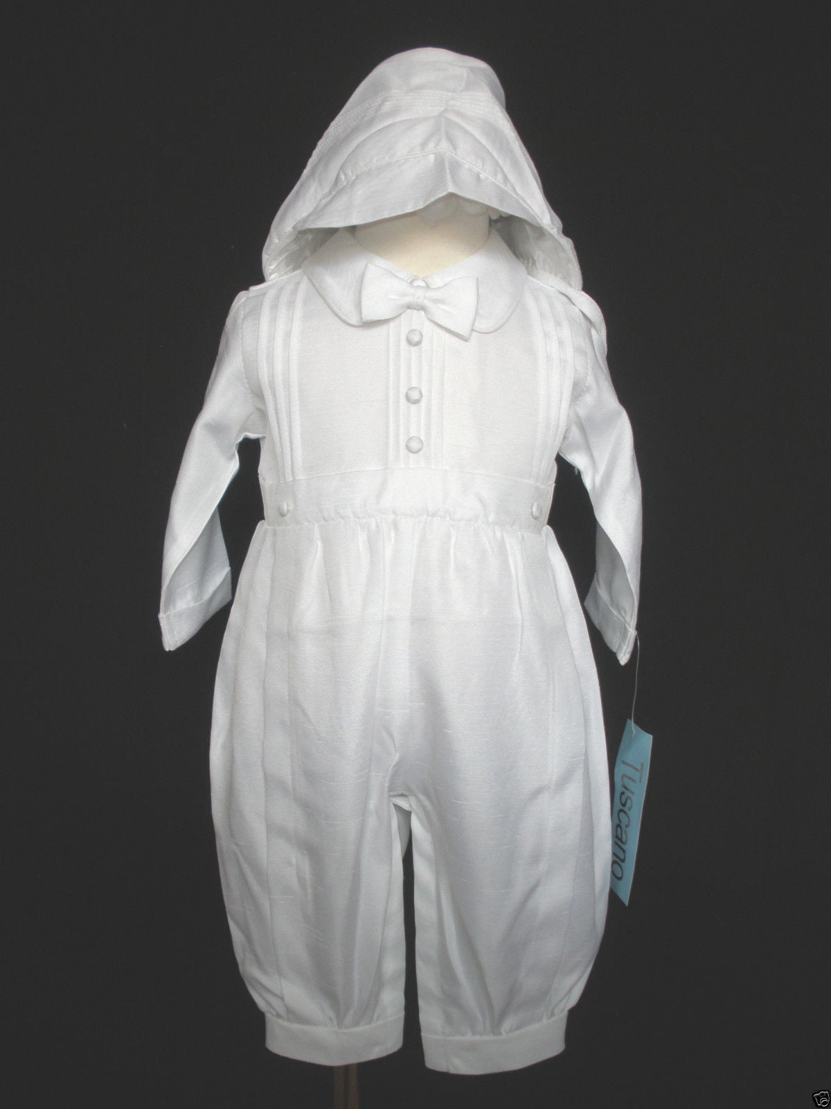 White Rompers + Hat for Baby Toddler Boy Christening Baptism New Born-30M