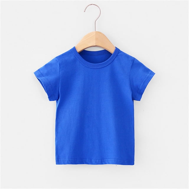 DPTALR Bébé Garçon Fille Confortable T-shirt en Coton à Manches Courtes de Couleur Unie
