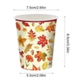 thumbnail image 3 of Fall Disposable Tableware Set, Thanksgiving Pumpkin Maple Leaf Dinner Party Supplies Paper Plates Cups Napkin for Autumn Holiday Table Decor 32 Cups, 3 of 6