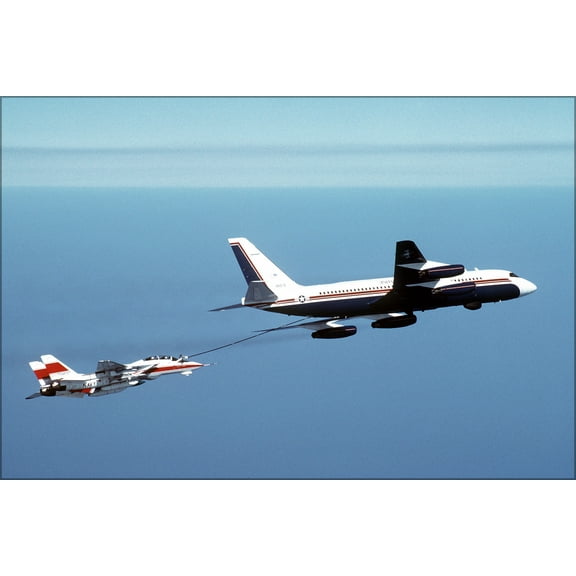 24"x36" Gallery Poster, Convair UC-880 refuels F-14D Super Tomcat aircraft