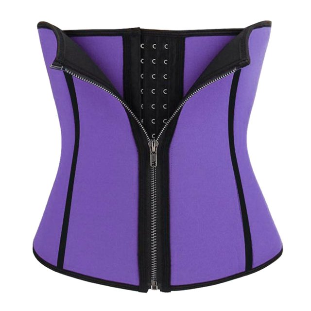 Entrenador de corsé de entrenamiento de cintura para mujer Cincher Underbust Control de abdomen Entrenamiento deportivo Faja moldeadora de cuerpo Morado S Soledad Corsés de entrenador de cintura para mujer