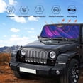 thumbnail image 6 of Bingfone Neon Gradient Blue Car Windshield Sun Shade Protector Keep Your Vehicle Cool Sun Shield Visor Cover Foldable For Car Truck Suv-Small, 6 of 9