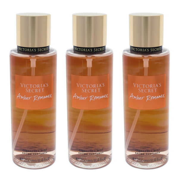 Victorias Secret Rocío fragante Amber Romance - Paquete de 3 8.4 oz Victoria's Secret Victorias Secret Rocío fragante 8.4 oz