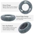 thumbnail image 4 of Exclusivo Mezcla Calming Donut Dog Bed with Non-Slip Bottom, 20 inches Cozy Fluffy Faux Rabbit Fur Round Pet Bed for Small Dogs, Dark Grey, 4 of 6