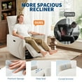 thumbnail image 4 of KOKEBREN Power Recliner Chair, Swivel Rocker Chair for Adults, Upholstered Fabric Glider Recliner Nursery Chair with USB Ports,Single Sofa Seat for Living Room, Beige, 4 of 7