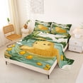 thumbnail image 2 of Erosebridal Capybara Bed Sheets,Rustic Plant Green Tree King Sheets For Girls Kids 4-Piece, 2 of 6