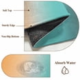 thumbnail image 6 of Orange Teal Ombre Round Area Rug 3.3Ft Washable Circle Rugs for Dining Room Table, Abstract Gradient Minimalist Modern Non-Slip Carpet Floor Mats Indoor Outdoor Carpet Runner Aesthetic Home Decor, 6 of 8