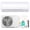 White, 9000 BTU, variant on Achazel 9000 BTU Mini Split Air Conditioner Heater Ductless AC Unit Wifi Enabled Inverter Wall Mounted Energy Saving Cools Up To 450 Sq. Ft 115V 19 SEER2 Remote Control Heat Pump & Installation Kit
