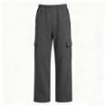 thumbnail image 7 of TKKCS Boys Cargo Sweatpants Straight Leg Loose Outdoor Casual Elastic Waist Open Bottom Pants with Zipper Pockets Dark Gray 9-10Years, 7 of 7
