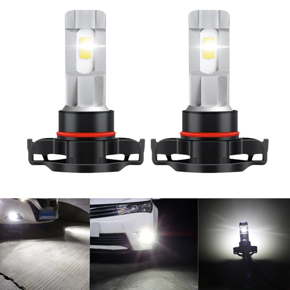 5202/H16 LED Fog Light Bulbs , 4000 Lumens 6000K Cool White Light, CSP LED Chips Fog Lamps Replacement for Cars, (Pack of 2)