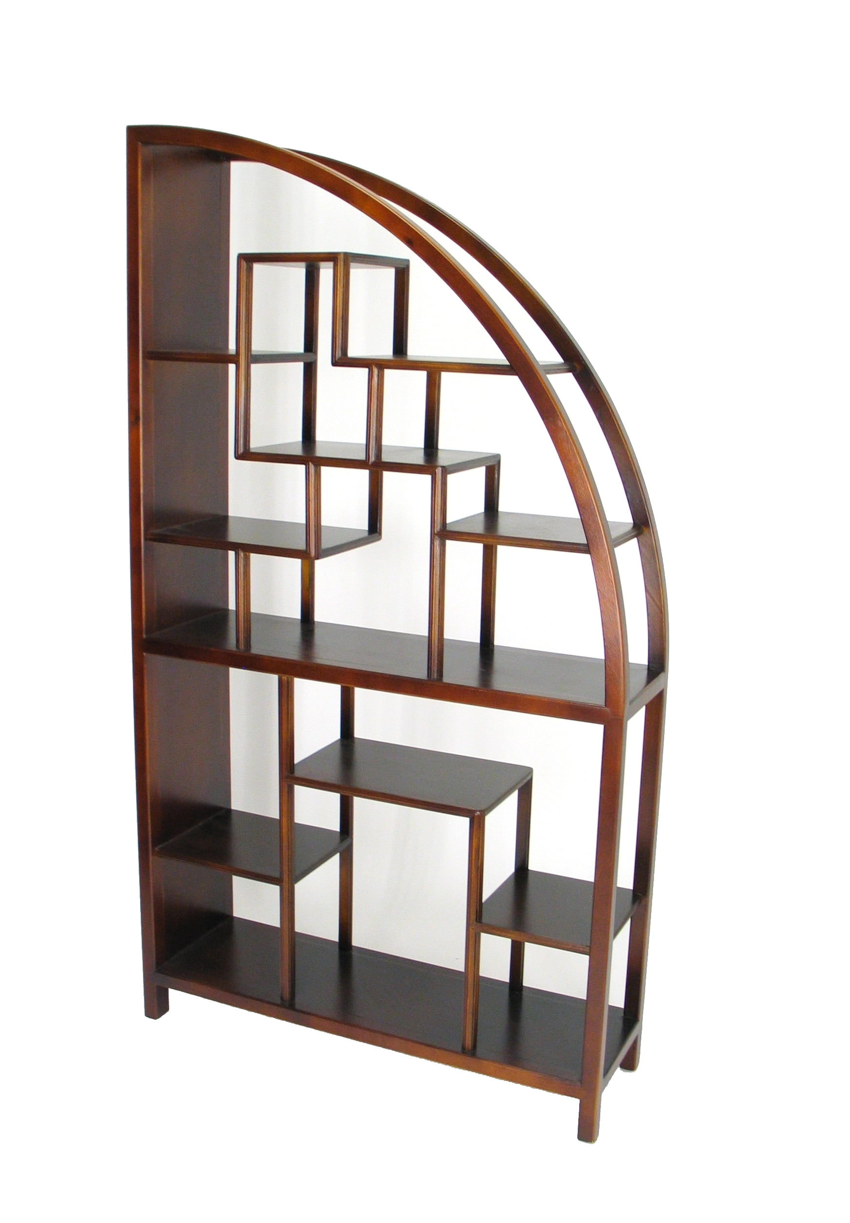 Half Arch Shape Display Unit with Multiple Shelves and Straight Legs