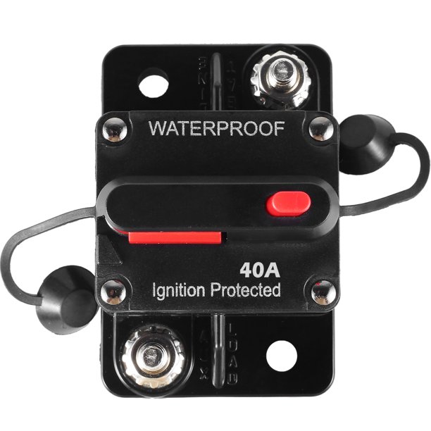 Auto Yacht RV Disyuntor IP67 Impermeable 12V-48V DC Reinicio manual Fusible en línea Inversor 30A-300A Seguro a prueba de polvo Disyuntor Fusible para automóvil Barco marino Camión ATV Power Protect