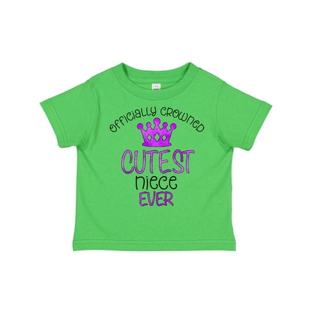 

Inktastic Officially Crowned Cutest Niece Ever Purple Crown Gift Toddler Toddler Girl T-Shirt