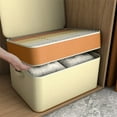 thumbnail image 4 of Cqxid Home Textile Storage Under $10 Double Layer Zipper Clothes Storage Bag Wardrobe Storage Box Portable Storage Bag Winter Quilt Storage Box For Clothes Sweaters Beddings Blanket Blouses, 4 of 5