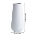 thumbnail image 3 of AuroraX Plastic Dried Flower Vase Small Decorative Desk Vase Matte White Modern Tall Lightweight Home Office Table Vase White, 3 of 6