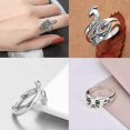 thumbnail image 3 of 9 Pcs Frog Rings Cute Animal Open Ring Retro Vintage Snake Rings Set, 3 of 4