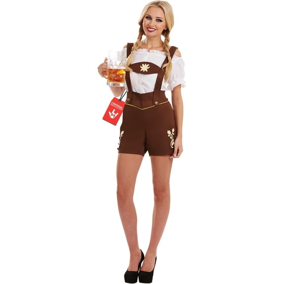 Fun Shack Womens Bavarian Lederhosen Costume Oktoberfest Halloween Small