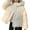 White, variant on Women's Winter Short Korean Style Quilted Loose Fit Jacket Warm Thickened Fashionable Outerwear For Cold Weather Black M