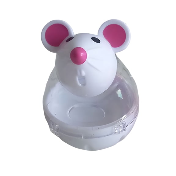 BESTSKY Cat Treat Dispenser Toy Large Capacity Transparent Design Mouse Shape Cat Interactive Toy Food Dispenser Treat Toy