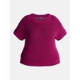 thumbnail image 5 of Terra & Sky Women’s Plus Crewneck Sweater with Short Dolman Sleeves, Midweight, Sizes 0X-5X, 5 of 5