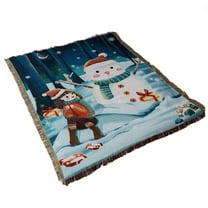 Virelaxpo Large Christmas Decorative Tapestry Blanket - 130x160cm Red Cotton Fabric for Sofa Cover, Office Nap, and Holiday Decor, Machine Washable and Breathable