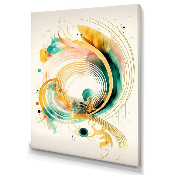 Designart Golden Spiral Movement I Canvas Wall Art
