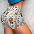 thumbnail image 4 of Lsque Hand Drawn Animals Pattern High Waisted Biker Shorts for Women-Tummy Control Fitness Athletic Workout Running Yoga Gym Shorts,Moisture-Wicking-X-Large, 4 of 9