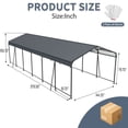 thumbnail image 6 of CarButler 12x32ft Metal Heavy Duty Carport Outdoor Canopy Large Garage with Galvanized Steel Roof and Frame for Driveway Car,Truck, 6 of 7