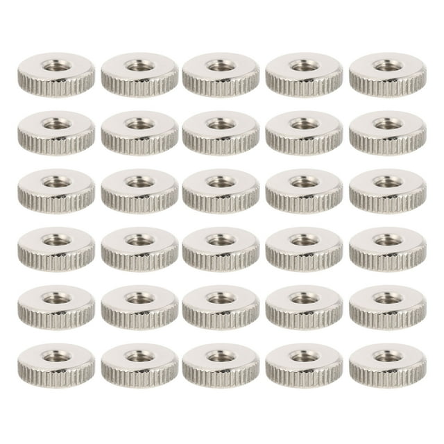 FESTFENDS 1Set Plated Silver Lock Thumb Nuts with Smooth Finish and Easy Hand Installation for Home Use