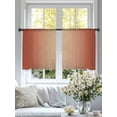 thumbnail image 5 of Red Orange Ombre Semi Sheer Curtains 45 Inch Length 2 Panels Set, Modern Gradient Abstract Art Sheer Kitchen Curtain Privacy Voile Window Curtain for Living Room Bedroom Rod Pocket Drapes, 5 of 7