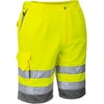 thumbnail image 2 of Portwest E043 Mens High Visability Lightweight Pollycotton Work Shorts Orange/Navy, Small, 2 of 5