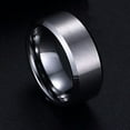 thumbnail image 2 of 8mm Wedding Band Ring Womens Mens Black Stainless Steel Ginger Lyne Collection, 2 of 6