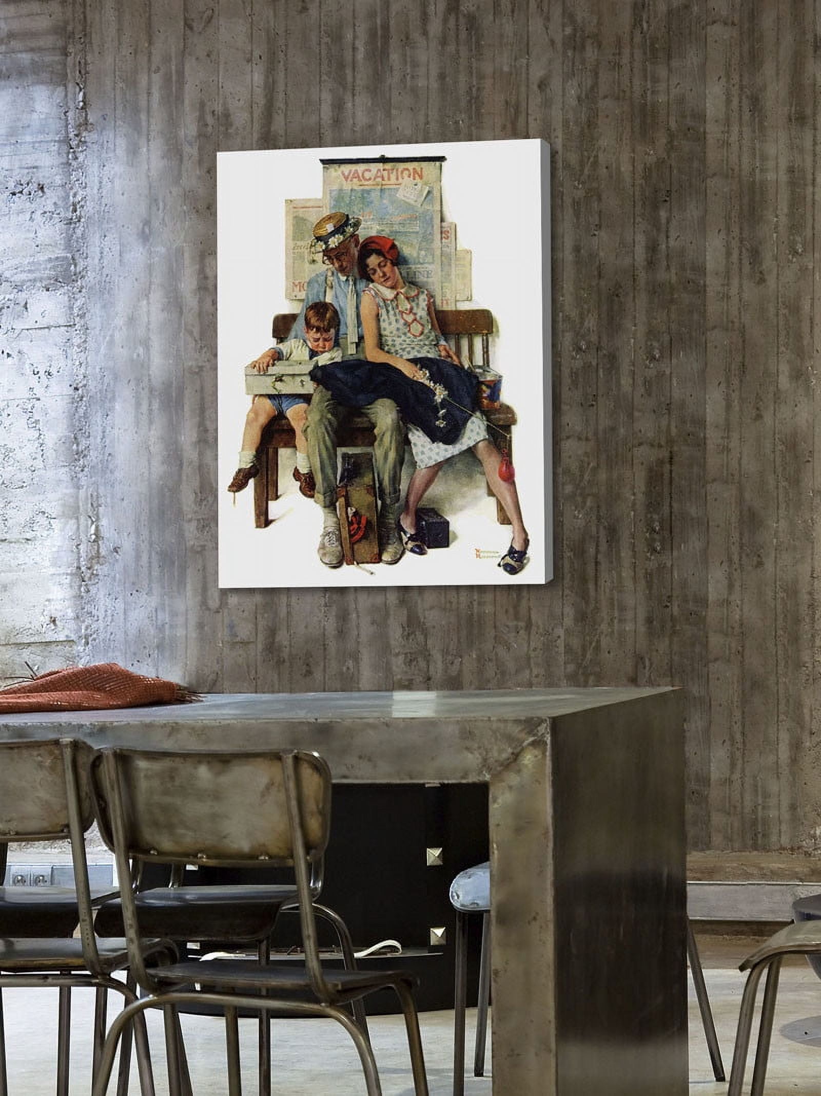 "Home from Vacation" by Norman Rockwell Painting Print on Canvas