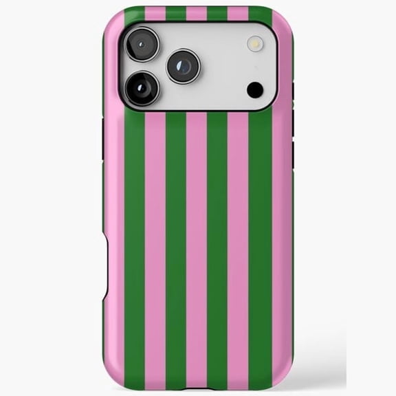 Pink and Green Vertical Stripes, Simple Color Block Themed P595 X2043 Phone Case Compatible with iPhone 17 16 15 14 13 12 11 Pro Max – Premium Protection