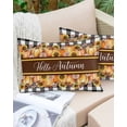 thumbnail image 6 of Orange Sunflower Pumpkins Throw Pillow Cover 12 x 20 Inch Decorative Pillow Cover Black Plaid Pastoral Botanical Lumbar Pillowcase Seasonal Rectangle Cushion Case for Couch Sofa Bed Living Room, 6 of 7