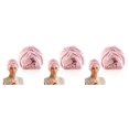 thumbnail image 2 of Transemion Exquisite Craft Sleeping Bonnet For Daily No Loose Thread Comfortable Sleeping Cap Easy Fitment Black 3Set, 2 of 6