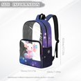 thumbnail image 7 of Xoenoiee Axikitk Star Print Clear Backpack School Bag for Kids Girls Large School Backpack Daypack Transparent School Supplies Waterproof Satchel Large Bookbag Backpack with Zipper Pocket, 7 of 7