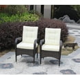 thumbnail image 4 of Outdoor Wicker Chair Set of 2, Patio Dining Chairs with Cushions, Outdoor Patio Seating for Porch, Balcony, Backyard, Poolside, 4 of 7